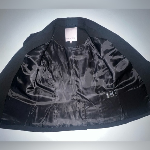 Aritzia Sunday Best black one button casual blazer jacket Size 0 - Picture 8 of 8